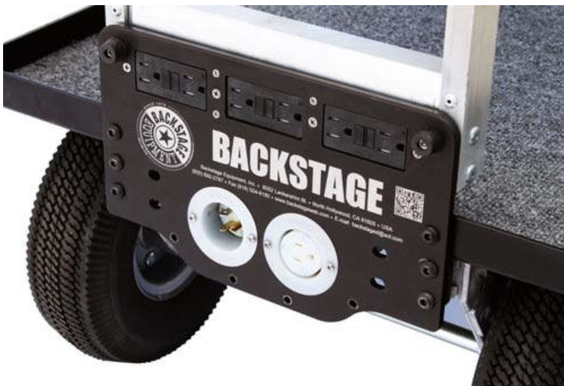 Backstage Magliner A.C. Toe Plate w/ 6 Outlets — Kaye Lites Inc.